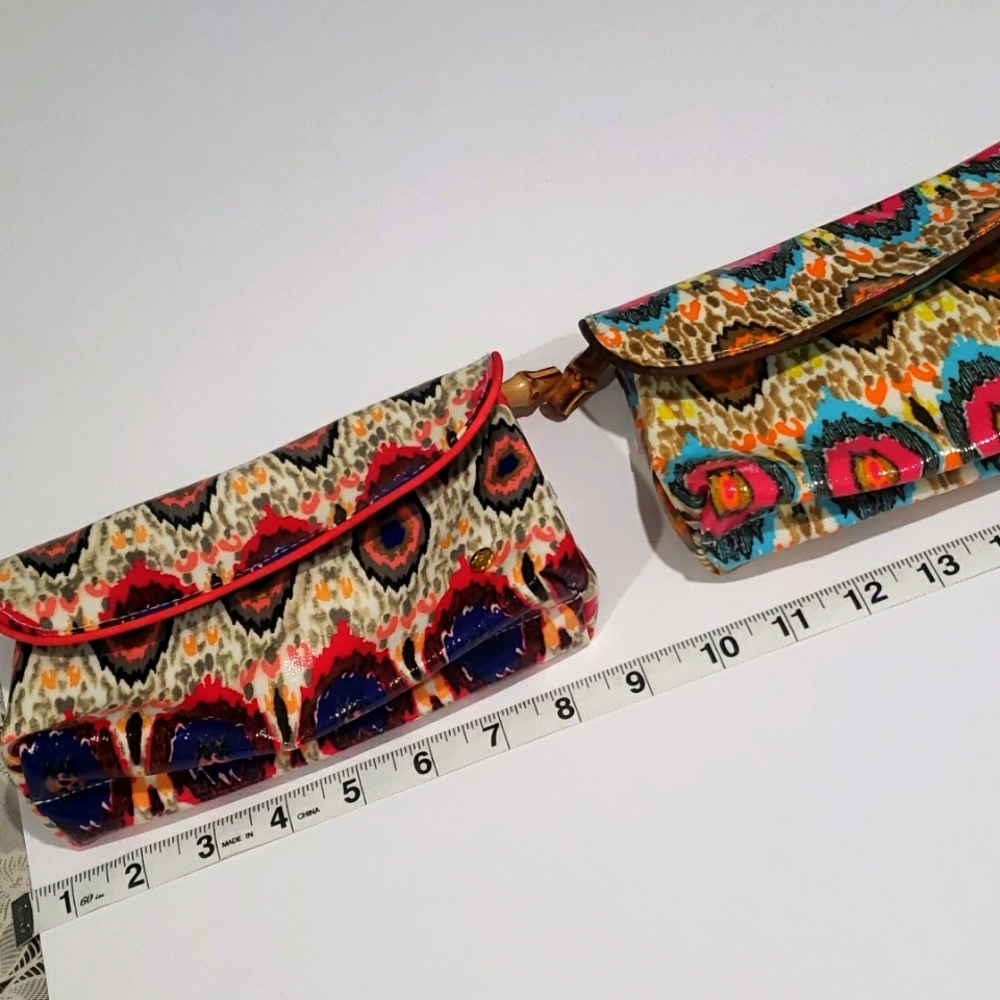 Stephanie Johnson 2 Multicolor Zip Cosmetic Bags